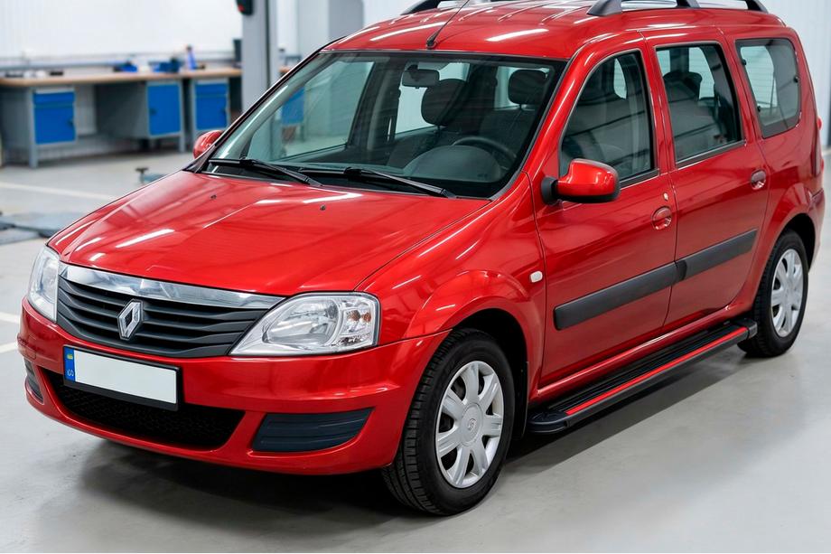 Dacia Logan MCV 2004-2014 Seitenschweller Maya Red (2 Stk., Aluminium) Foto 3