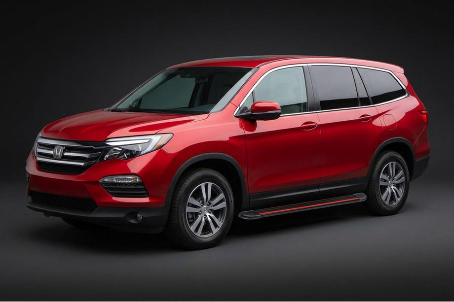 Honda Pilot 2015-2022 Seitenschweller Maya Red (2 Stk., Aluminium) Image