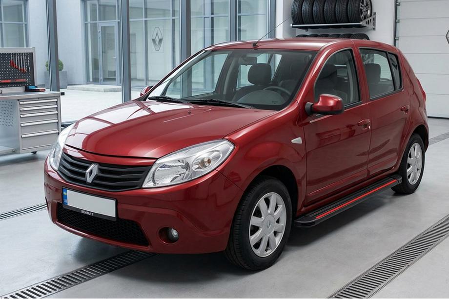 Renault Sandero 2007-2013 Seitenschweller Maya Red (2 Stk., Aluminium) Foto 1