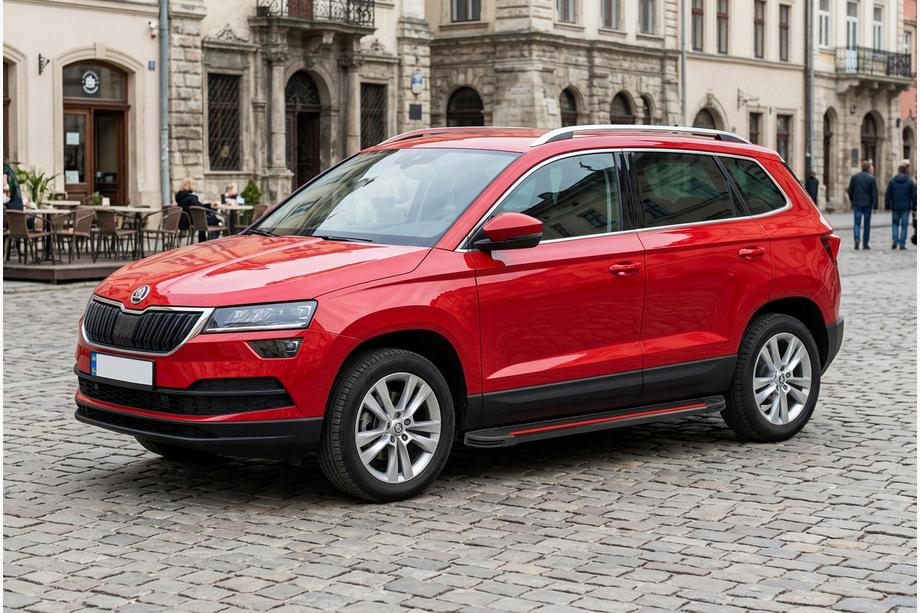 Skoda Karoq 2018- Seitenschweller Maya Red (2 Stk., Aluminium) Image