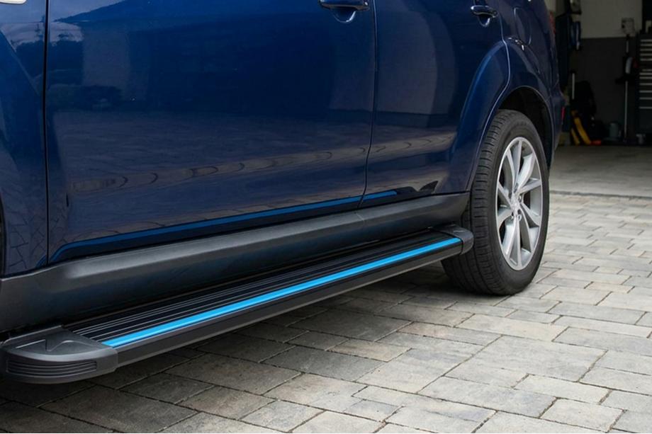 Citroen C-Crosser 2007-2013 Seitenschweller Maya Blue (2 Stk., Aluminium) Image
