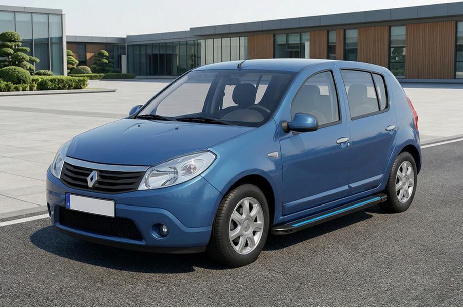 Renault Sandero 2007-2013 Seitenschweller Maya Blue (2 Stk., Aluminium) Foto 1