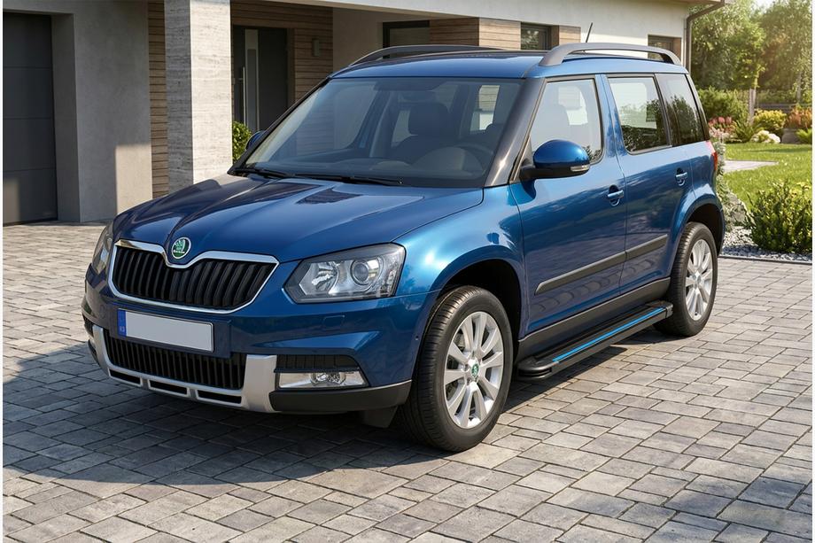 Skoda Yeti 2009-2017 Seitenschweller Maya Blue (2 Stk., Aluminium) Foto 1