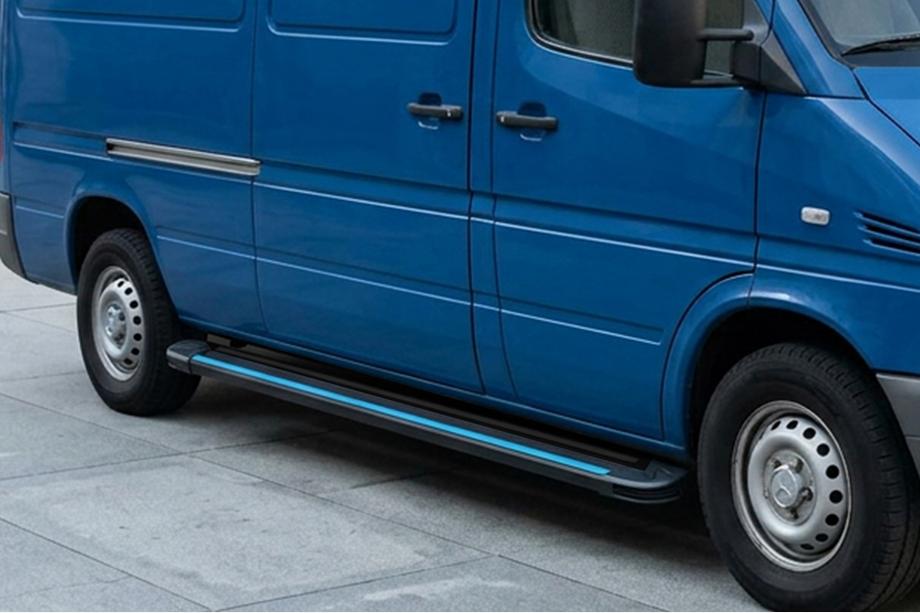 Volkswagen LT 1995-2006 Seitenschweller Maya Blue (2 Stk., Aluminium) Langer Radstand Foto 1