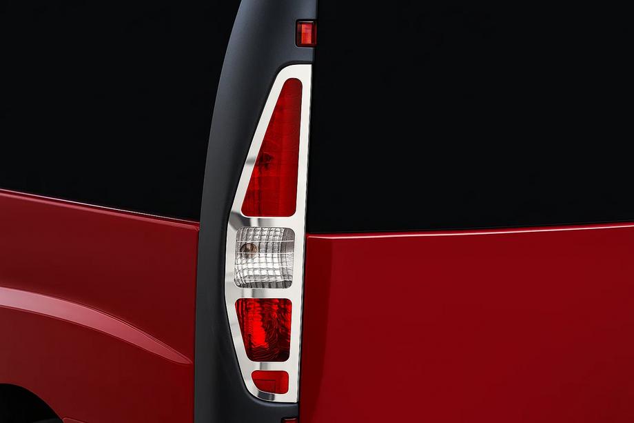 Fiat Doblo I 2001-2005 Chrom Blenden für Rückleuchten (2 Stk, Edelstahl) OmsaLine - Italienischer Edelstahl Image
