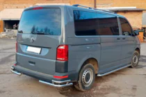 Volkswagen T6 2015-2024 Hintere Eckschutzrohre AK003-Double (2 Stk., Edelstahl) Foto 6