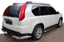 Nissan X-trail T31 2007-2014 Hintere Eckschutzrohre AK003-Double (2 Stk., Edelstahl) Foto 1