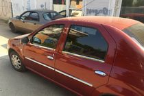Renault Logan I 2008-2013 Türleisten Edelstahl (4 Stk) Carmos - Türkischer Edelstahl Foto 3