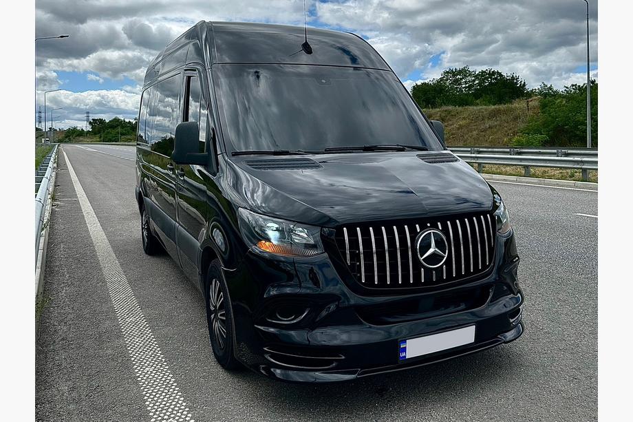 Mercedes Sprinter W907/W910 2018- Frontstoßstangenaufsatz V3 (grundiert zum Lackieren) Foto 7