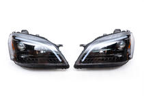 Mercedes ML W164 2005-2011 Frontscheinwerfer mit LED-Element (2005-2008, 2 Stk, schwarz getönt) Foto 2