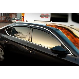 Windabweiser mit Chromleiste SD (4 Stk, Niken) Skoda Superb 2015-2024 Foto 1