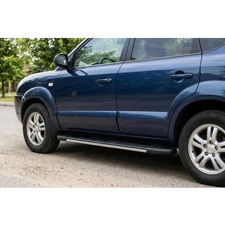 Trittbretter Bosphorus Grey (2 Stk., Aluminium) Hyundai Tucson JM 2004- Foto 1