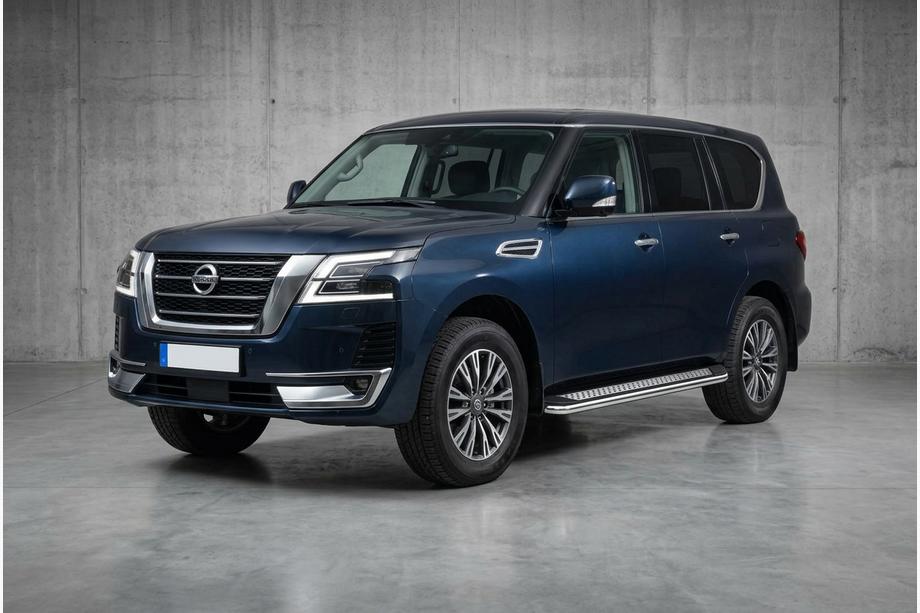 Nissan Patrol Y62 2010-2024 Seitenschweller Maydos V2 (2 Stk., Aluminium & Edelstahl) Image