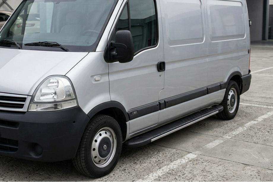 Renault Master 1998-2010 Trittbretter Bosphorus Grey (2 Stk., Aluminium) Image