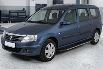 Dacia Logan MCV 2004-2014 Trittbretter Bosphorus Grey (2 Stk., Aluminium) Foto 1