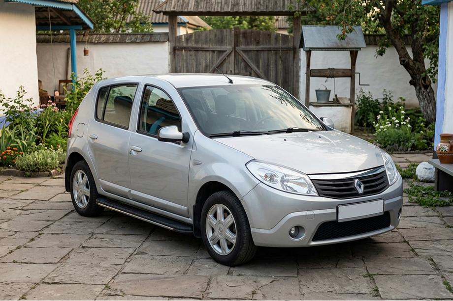 Dacia Sandero 2007-2013 Trittbretter Bosphorus Grey (2 Stk., Aluminium) Image