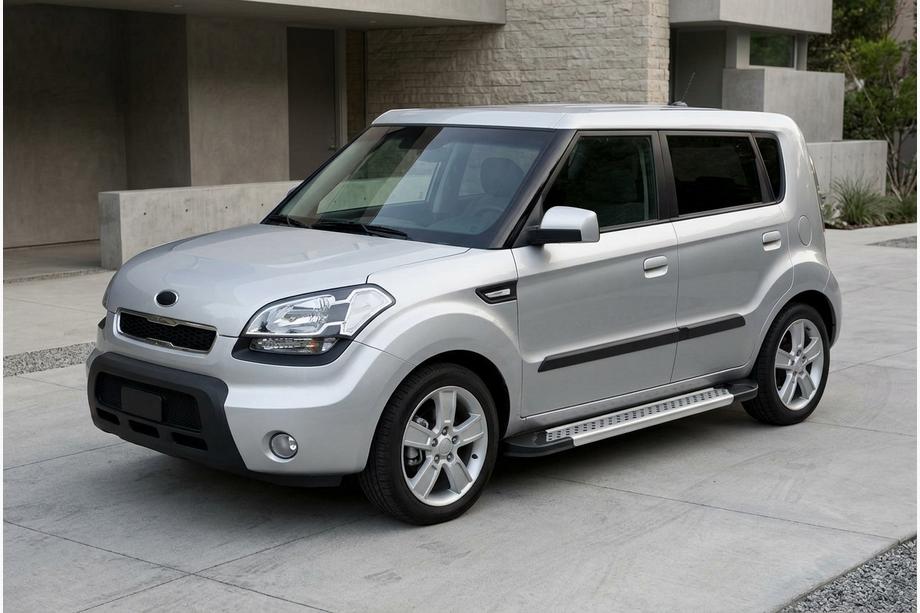 Kia Soul I 2008-2013 Seitenschweller New Vision Grey (2 Stk, Aluminium) Image