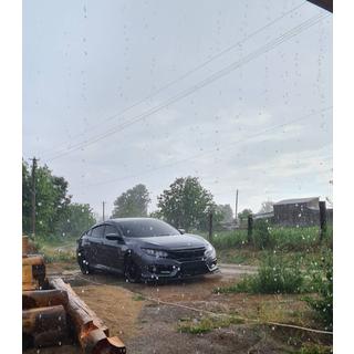 Frontlippe V1 (schwarz) Honda Civic Sedan X 2016-2021 Foto 3