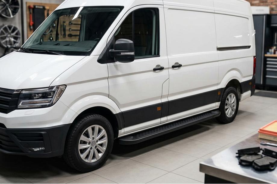 Volkswagen Crafter 2016- Trittbretter Allmond Black (2 Stk., Aluminium) Lang/ExtraLang Foto 1