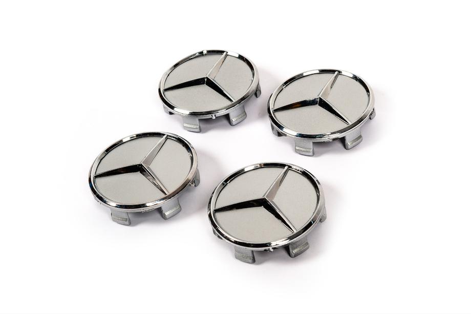 Mercedes-Benz Felgendeckel 75/71 mm ohne Ring (4 Stk, grau) Foto 3