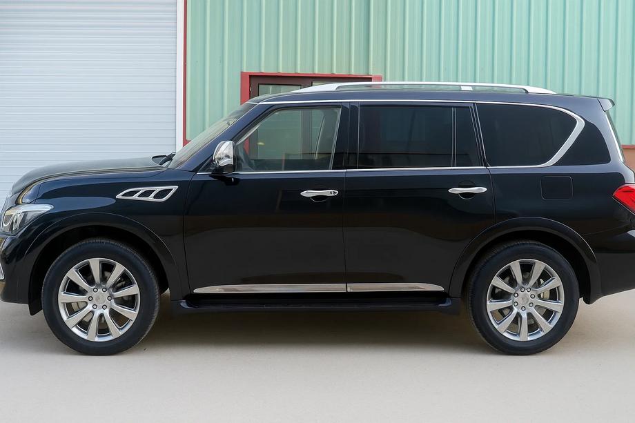 Nissan Patrol Y62 2010-2024 Türleisten (4 Stk, Chrom) Foto 3