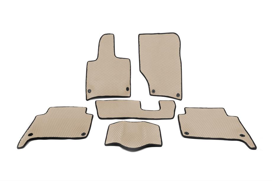 Audi Q7 2005-2015 EVA Fußmatten (Beige) 2 Reihen (5 Matten) Image