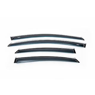 Windabweiser mit Chromleisten SD (4 Stk, HIC) Ford Mondeo 2008-2014 Foto 2