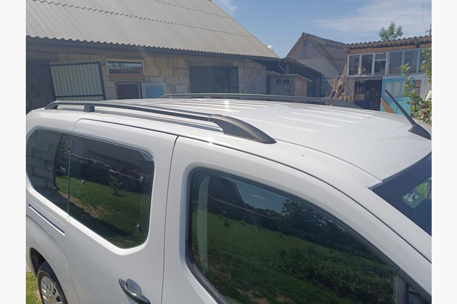 Peugeot Partner/Rifter 2019- Dachreling OmsaLine Solid (2 Stk, schwarz) Langer Radstand Foto 1