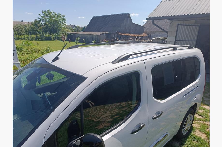 Peugeot Partner/Rifter 2019- Dachreling OmsaLine Solid (2 Stk, schwarz) Langer Radstand Foto 3