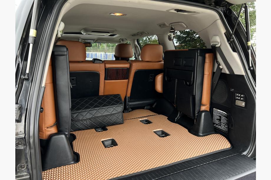 Lexus LX570/450d 2008-2022 Kofferraummatte 2 Stk (EVA, 7-Sitzer, ziegelrot) Foto 2