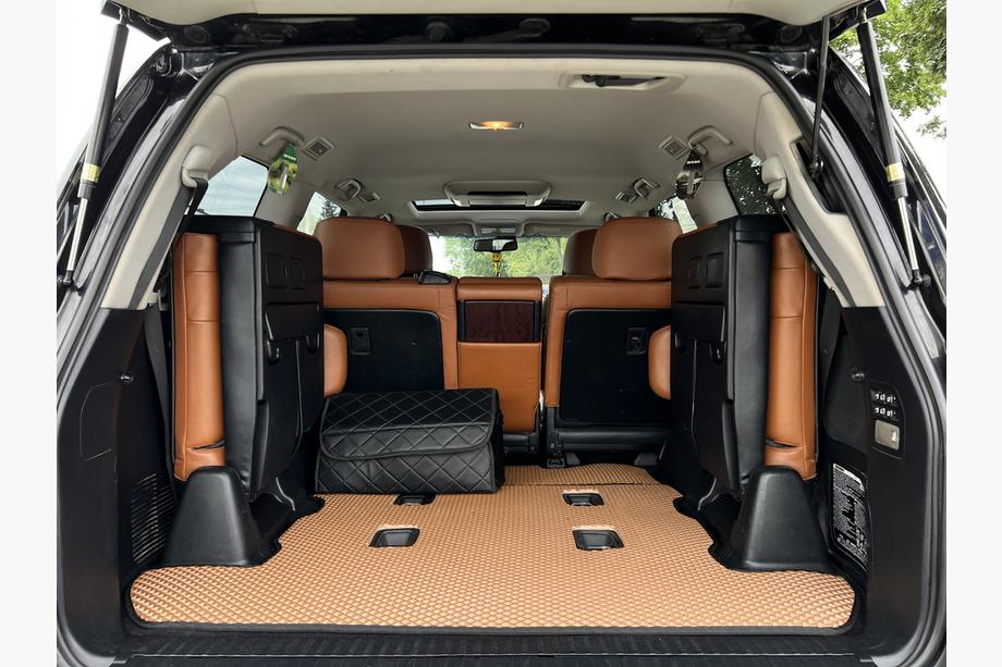 Lexus LX570/450d 2008-2022 Kofferraummatte 2 Stk (EVA, 7-Sitzer, ziegelrot) Foto 1