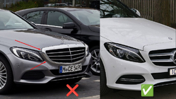Mercedes C-class W205 2014-2021 Frontgrill C63-Design (für Avantgarde/AMG-Line/C43 AMG) Foto 4