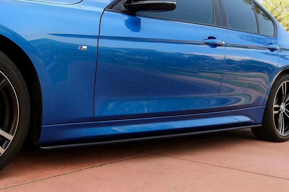 BMW 3 Series F30/F31 2012-2019 Schwellerabdeckungen EuroCap (für M-Sport Schweller, Schwarz Hochglanz) Image