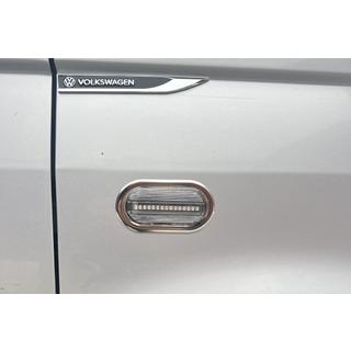 Chrom Blenden für Blinker OmsaLine (2 Stk, Edelstahl) Volkswagen T5 Transporter 2003-2010 Foto 1