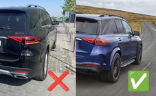 Mercedes GLE W167 2018- Heckdiffusor mit Endrohrblenden GLE63 Black (2018-2026) Foto 11