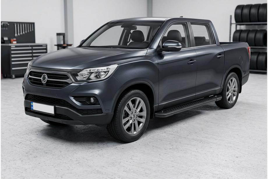 SsangYong Musso II 2018– Trittbretter Allmond Black (2 Stk., Aluminium) Foto 1