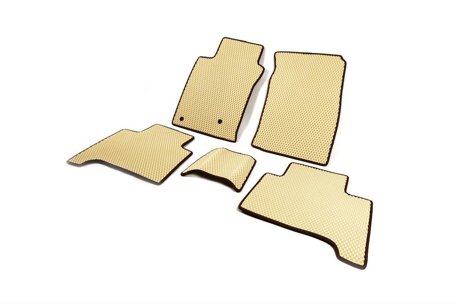 Toyota Land Cruiser Prado 120 2002-2009 EVA Fußmatten (2 Reihen, beige) Foto 2