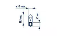 Signallampe Narva 17037 W1,2W 12V W2X4,6d Foto 2