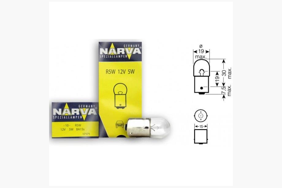 Signallampe Narva 17171 R5W 12V 5W BA15s Foto 2