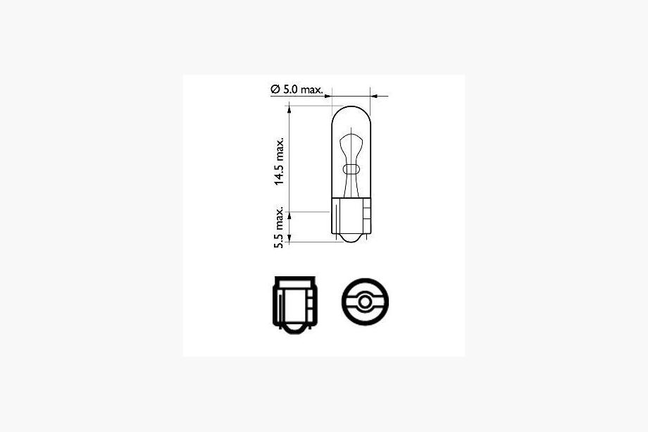 Signallampe Osram 2721 W1,2W 12V W2x4.6D Foto 2