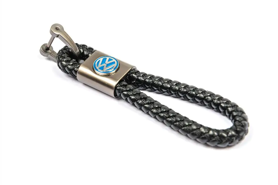 Volkswagen Leder Schlüsselanhänger V1 mit Volkswagen Logo Image