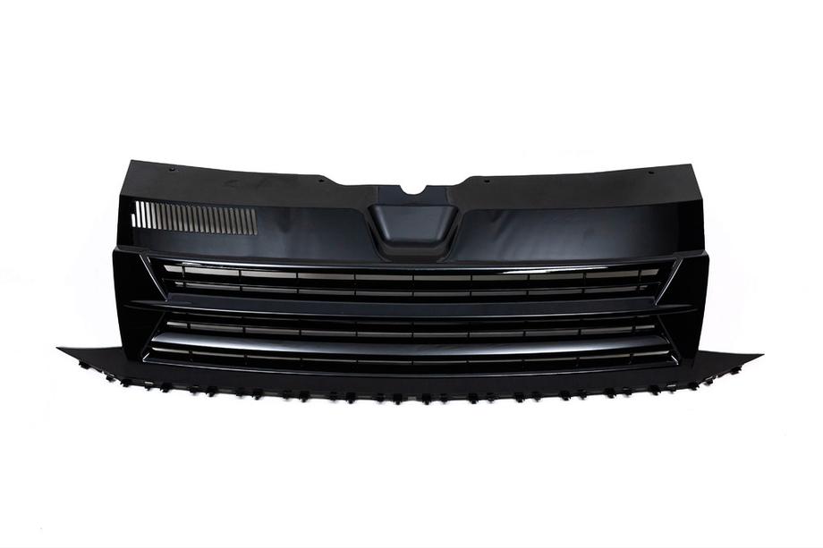 Volkswagen T6 2015-2024 Frontgrill Schwarz Glanz (ohne Emblem) Foto 3