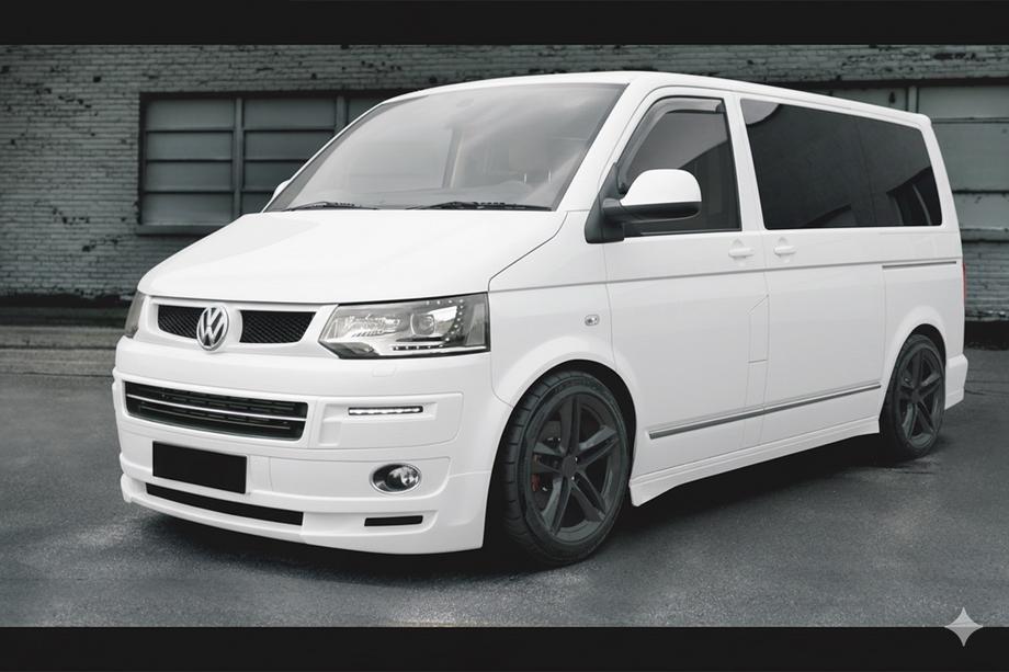 Volkswagen T5 2010-2015 Frontstoßstangenaufsatz ABT Original (grundiert zum Lackieren) Image