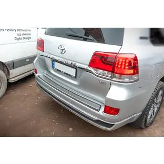 Heckstoßstangeneinsatz 2016+ (ABS+ Edelstahl) Toyota Land Cruiser 200 2007-2021 Foto 3