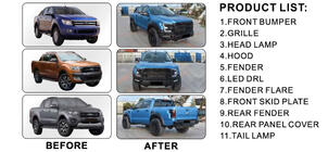 Ford Ranger 2011–2022 Bodykit Set (Design F150 Raptor 2015-2020) Foto 2