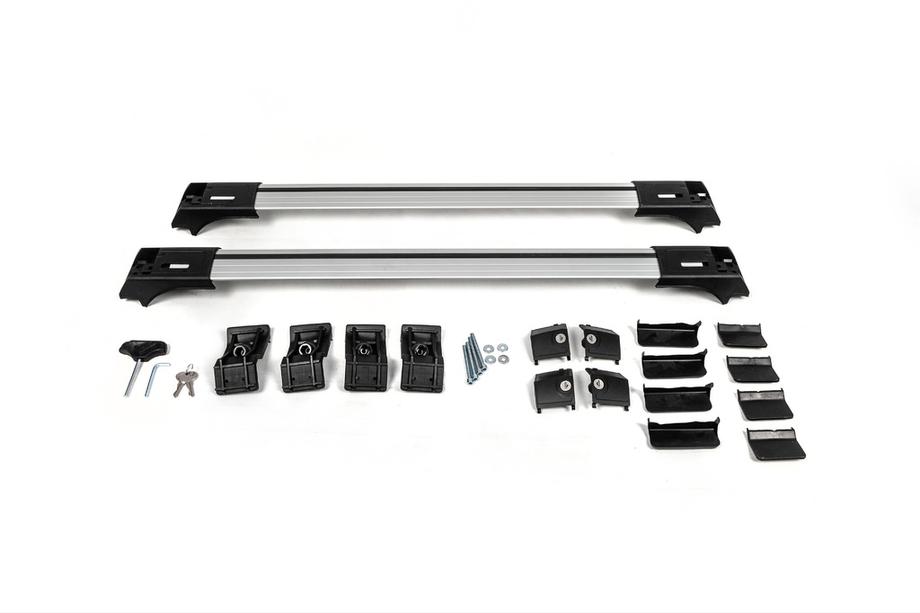Dachträger für Standardreling abschließbar Skybar V1 (2 Stk) bis 110cm, grau Foto 11