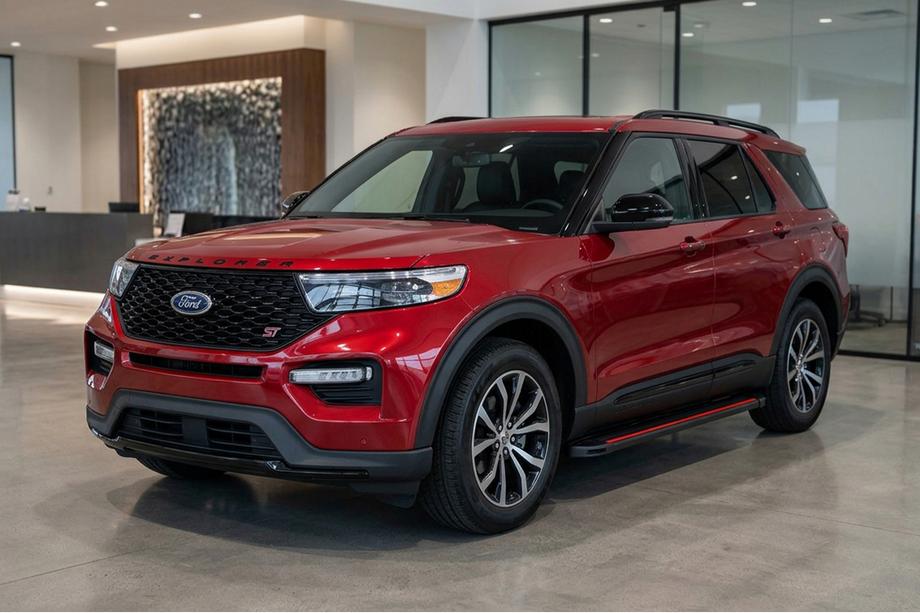 Ford Explorer 2019- Seitenschweller Maya Red (2 Stk., Aluminium) Image