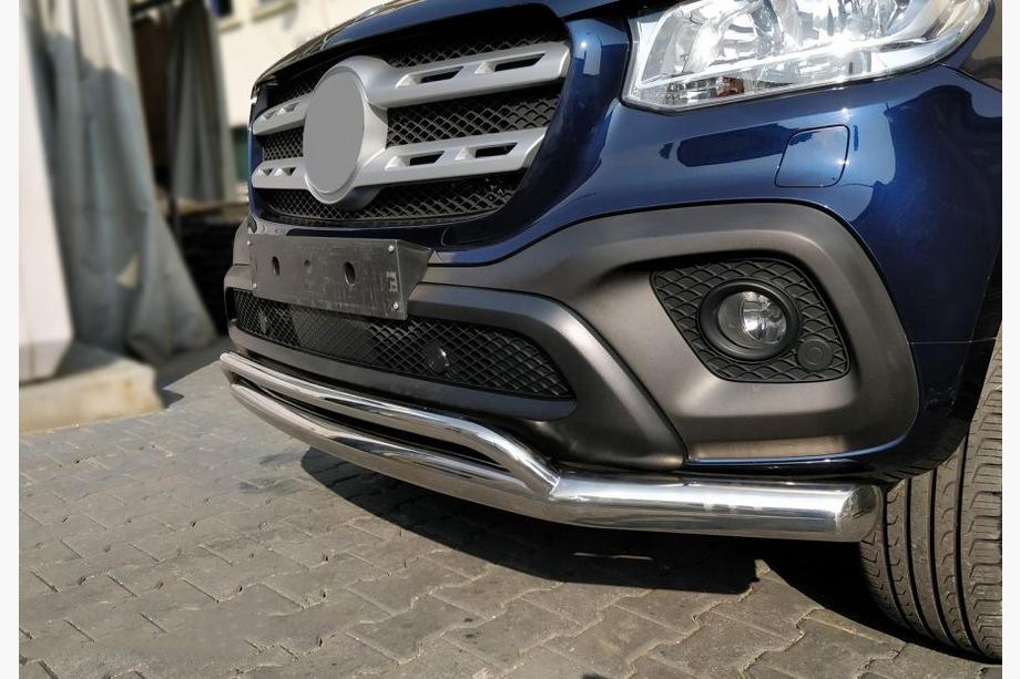 Mercedes X class 2017-2020 Front Doppelbügel Vegas (Edelstahl, 76mm) Image