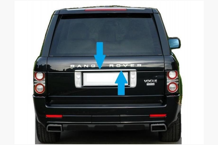 Range Rover III L322 2002-2012 Chromleiste über dem Kennzeichen (Edelstahl) Image