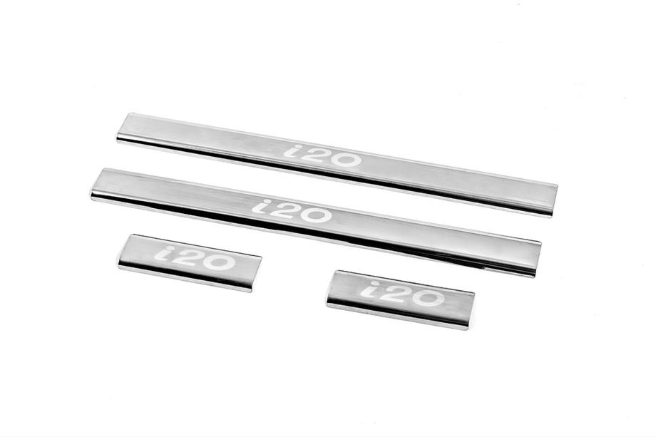 Hyundai I-20 2008-2012 Einstiegsleisten Carmos V2 (4 Stk, Edelstahl) Foto 1